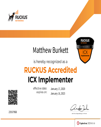 Ruckus ICX Implementer